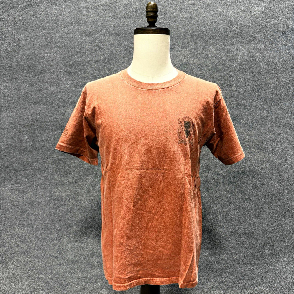 Crazy Shirts Hawaii Mens M Rust Dyed T Shirt Hawaiian Tiki Graphic Double Sided